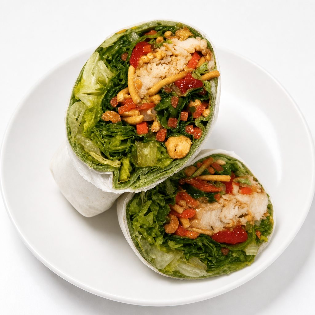 Asian Grilled Chicken Wrap.