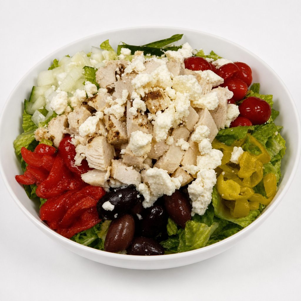 Traditional Greek Mediterranean Salad.