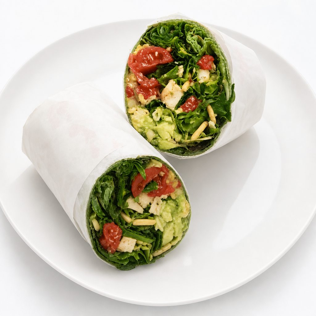 Garden Chicken Wrap.